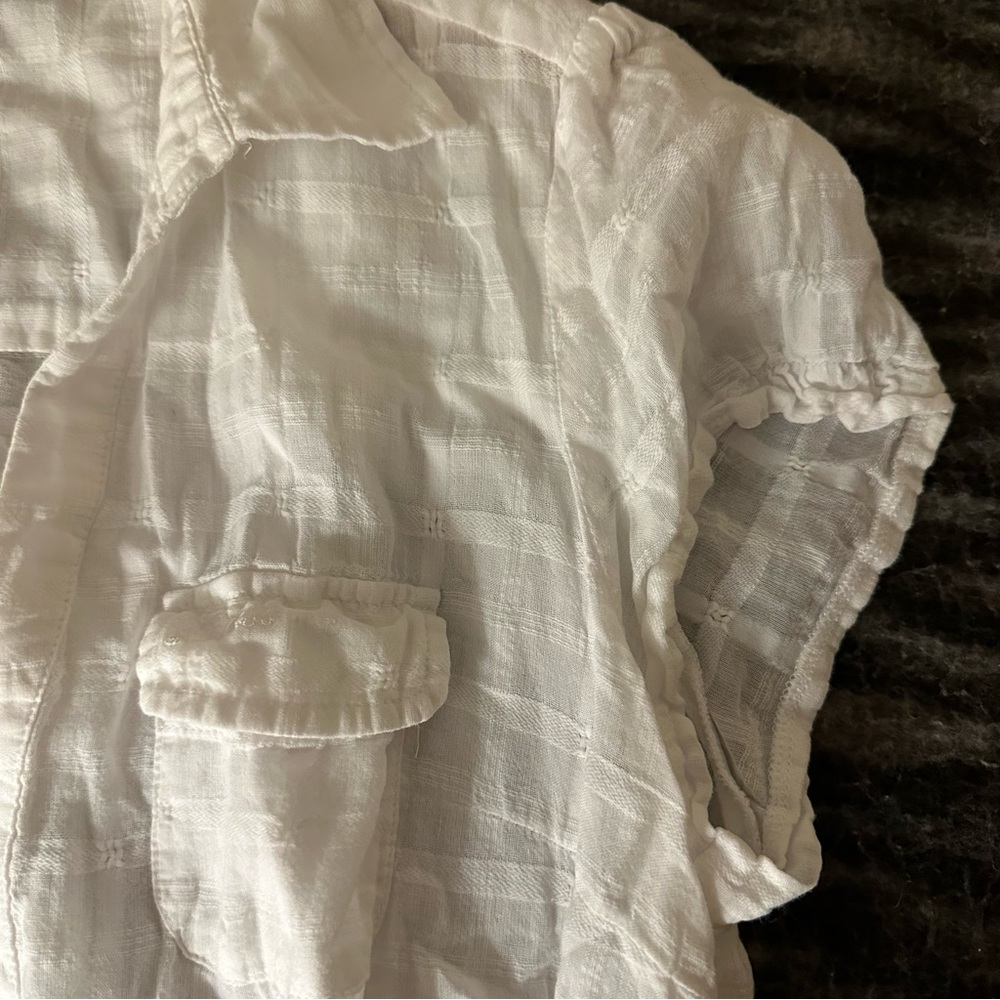 Guess Short Sleeves Blouse White size L Women - Picture 5 of 14